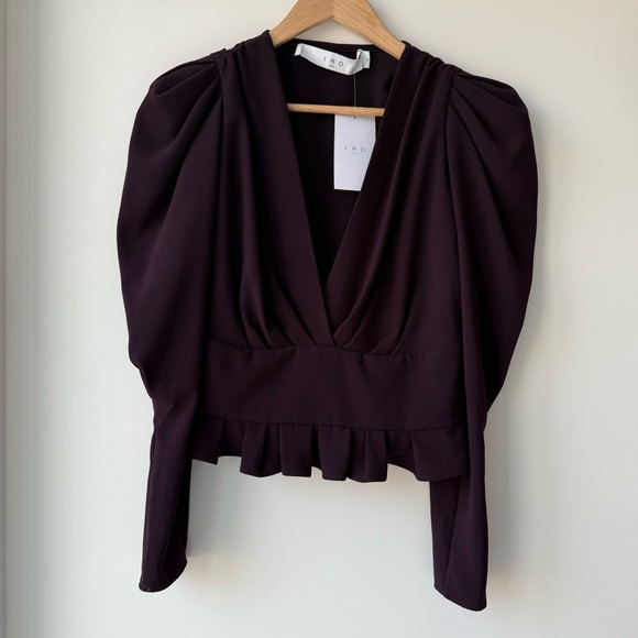 IRO Stepie Blouse in Burgundy, Size: 36 (US 4/S) - Picture 6 of 9